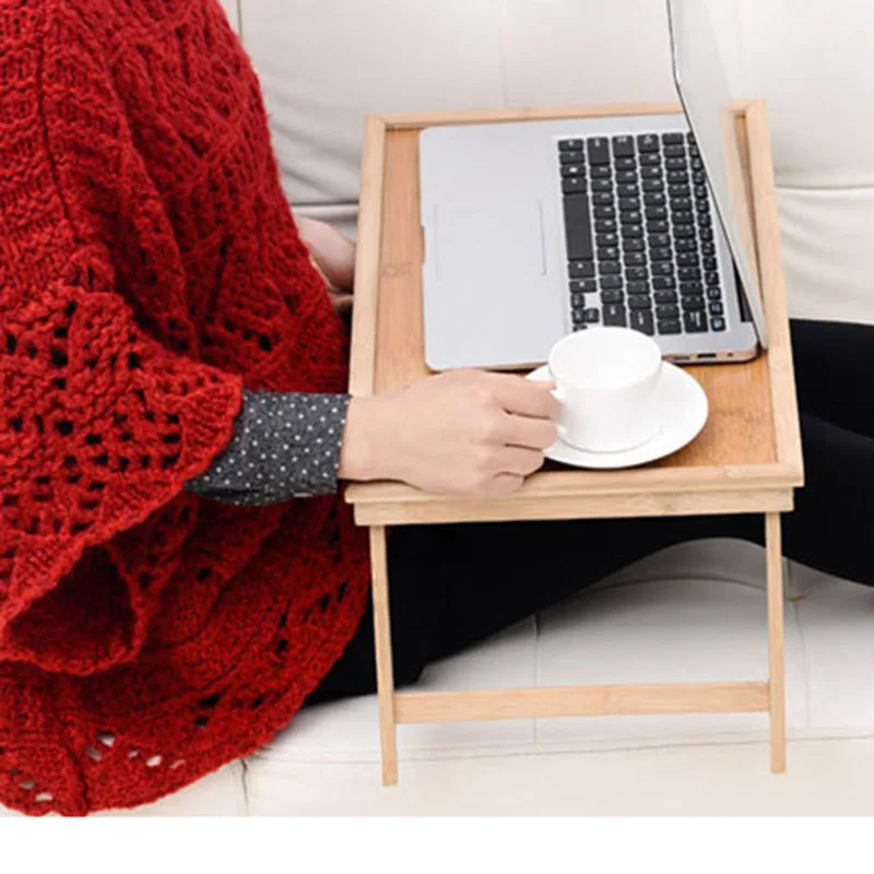 Foldable Portable Bamboo Laptop Desk Notebook Desk Simple Dining Table For Sofa Bed Laptop Table On The Bed Picnic Tables