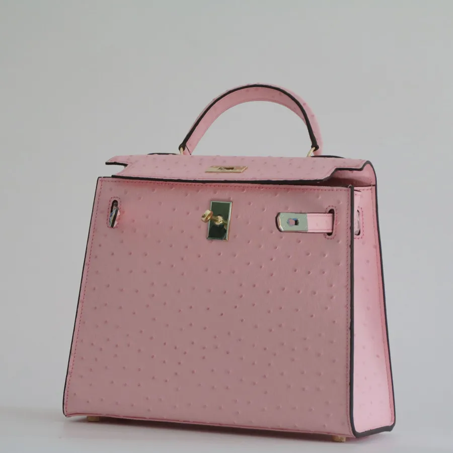 

Fashion Ostrich Pattern Genuine Leather Women Handbag\Bag ladies' Tote Female Shoulder Bag Messenger Bag~High Quality~18B56