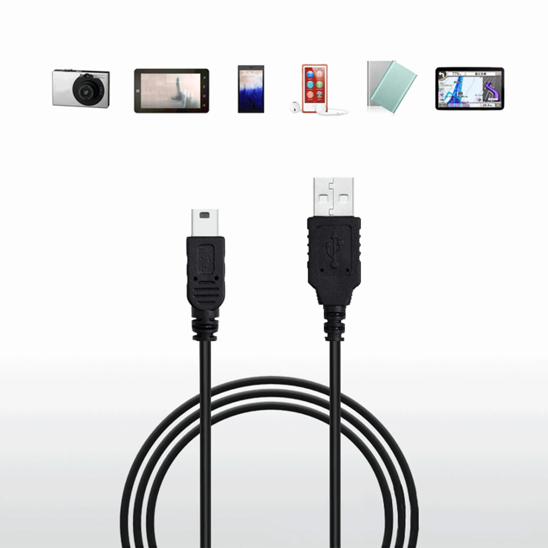 Marsnaska 50 см Mini USB 2 0 A Male to 5 Pin B зарядный кабель для передачи данных адаптер MP3 Mp4