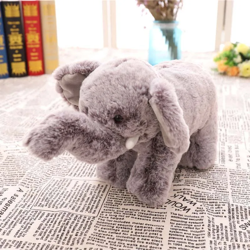 Моделирование маленьких животных Собака кабан Кролик Слон мягкая плюшевая игрушка кукла детские игрушки подарки подарок на день рождения - Цвет: Elephant