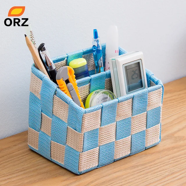 ORZ Home Office Desktop Organizer Storage Basket for Papelaria Office
