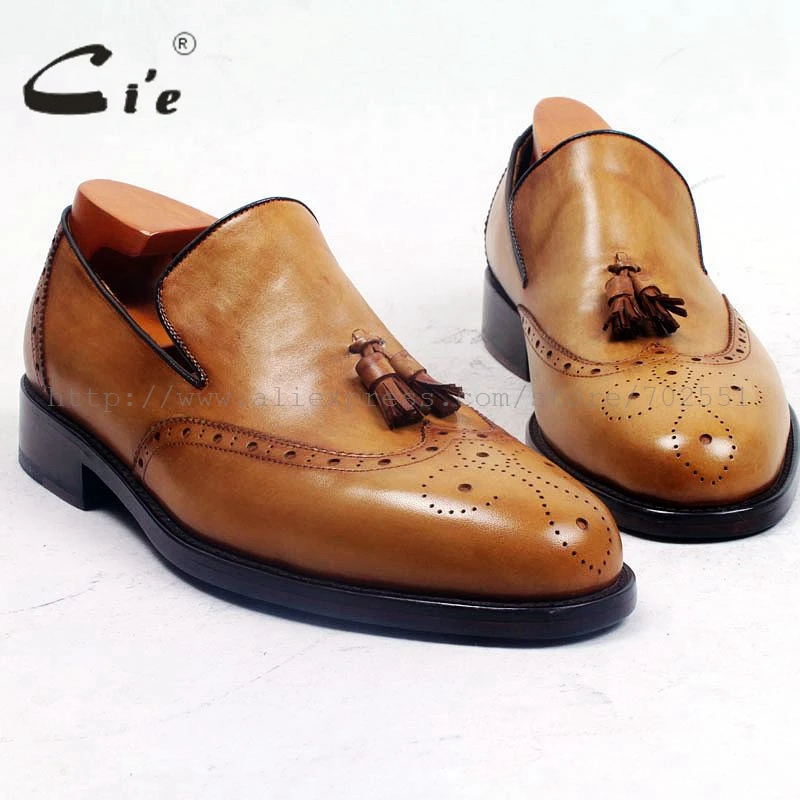 Runde on Bespoke Handarbeit Aus Schuh Echtem Slip Schwarz Kleid Loafer Benutzerdefinierte Männer casual Leder Kappe Troddel Farbe Loafer92 Cie dnWfqOO