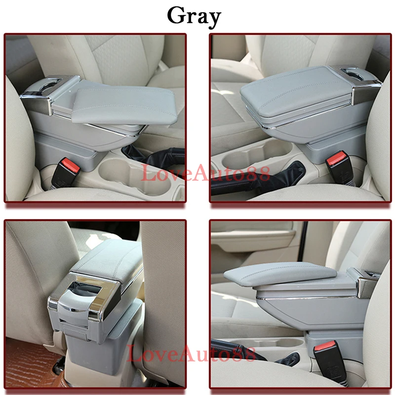 car-styling For Hyundai Solaris Verna 2010- armrest box central Store content box cup holder ashtray interior accessories