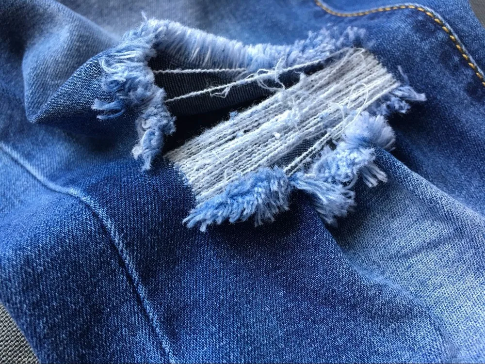 Jeans High Waist Ripped Hole Women Boyfriend Jeans Navy Blue Cotton Skinny Denim Push Up Bleached Fashion Female Jeans Femme (32)
