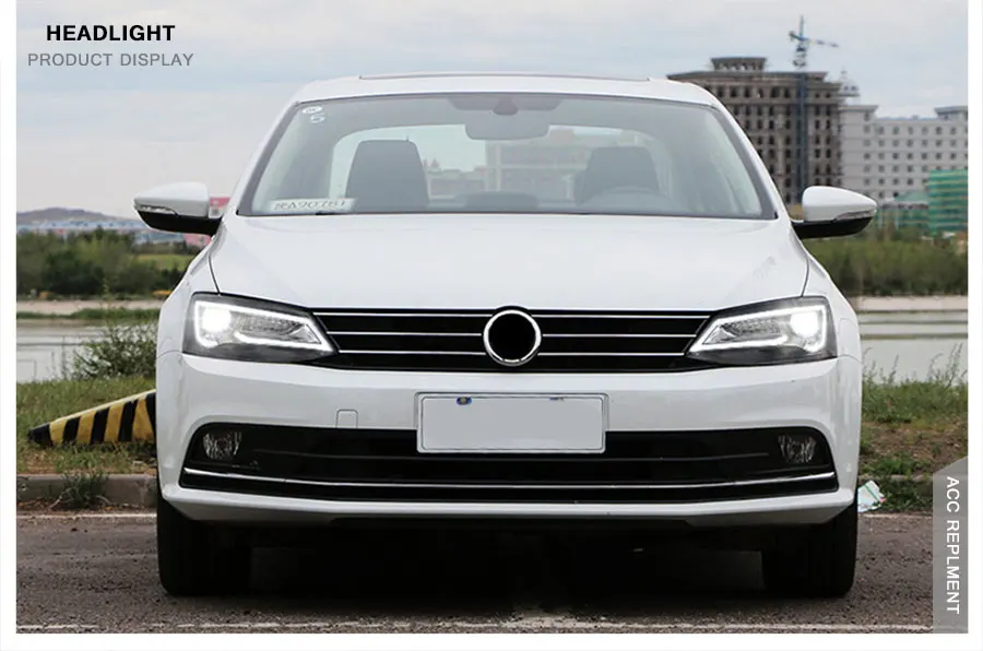 2 шт. светодиодный фары для VW Jetta 2012- светодиодный автомобильный фонарь ангельские глазки ксенон HID комплект Противотуманные фары светодиодный дневные ходовые огни