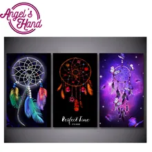 Ловец снов Павлин Иисус Мандала на заказ алмазная живопись eigen foto attrape reves Шлейфы перо kerstkaarten рождественские открытки