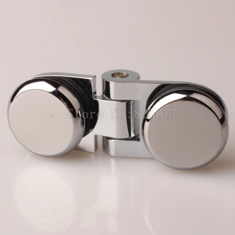 2pcs Small Chrome Copper Free Angle Glass Door Hinge Inelastic Glass