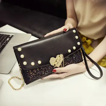 

QIAOBAO Evening Bags Women Clutch Bags Evening Clutch Bags Wedding Bridal Handbag Pearl Beaded Handbags Fashion Rhinestone Bags