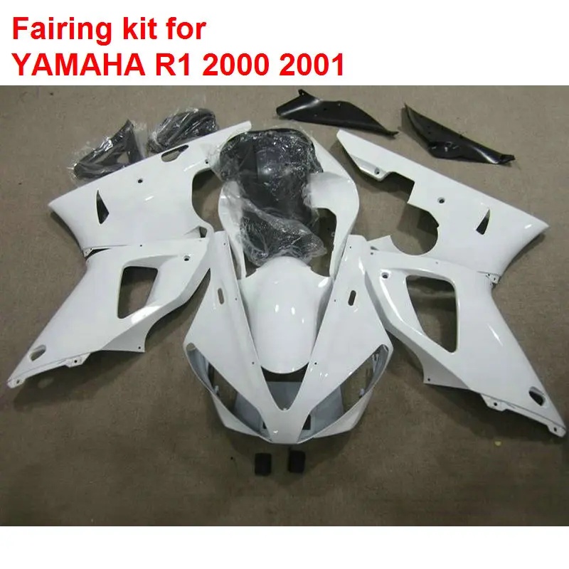 Full fairing kit ABS plastic for YAMAHA R1 2000 2001 white fairings set YZF 00 01 MM108 | Автомобили и мотоциклы
