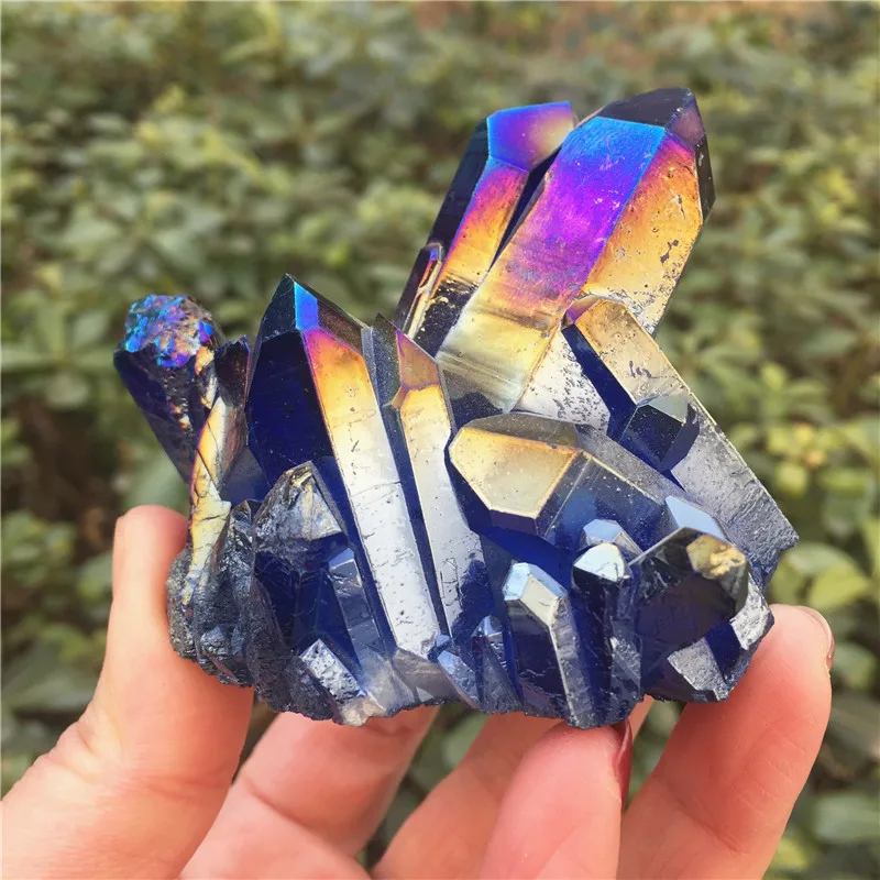 PRETTY Aura кварцевый кристалл висмута титана кремния скопления образцов|specimen| |