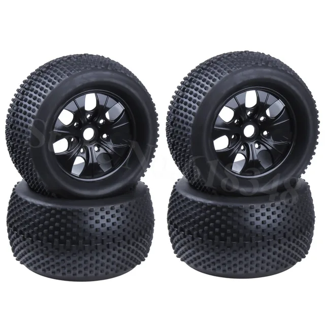 Best Offers 4Pcs/lot RC Rubber Sponge Type Diameter:140mm & Hexagon adapter:17mm For RC 1:8 HSP Baja Tyranno Off Road Monster Truck
