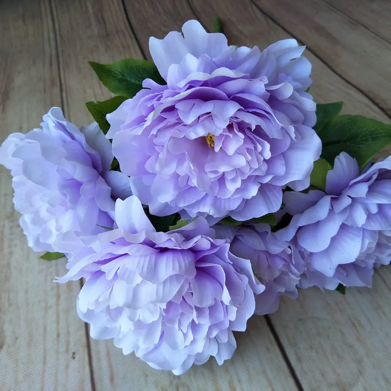 

5 Heads Peony Bouquet,Artificial Large Silk Chinese Peonies Flower,Beautiful Artificial Flower Peony For Home Wedding Decoration