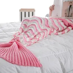 Мягкий Вязаный хвост русалки одеяло вязаный крючком ручной спальный мешок для детей и взрослых всесезонные Best День рождения