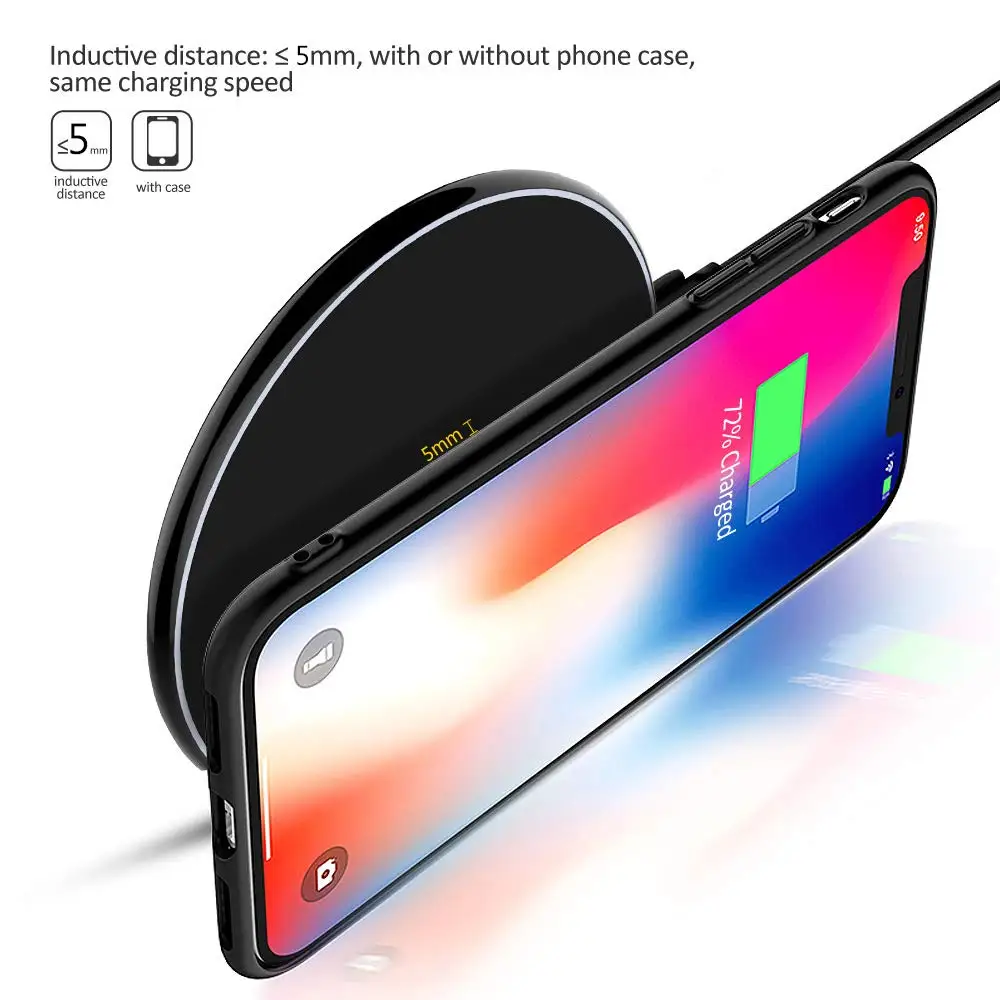 NTONPOWER 10 Вт Быстрое беспроводное зарядное устройство для iPhone X 8 XS Max XR Qi Беспроводное зарядное устройство для samsung S8 S9 Plus USB зарядное устройство для телефона