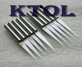 

10 Degree 0.2mm Tip V Carve End Mill PCB CNC Engraver Bit Solid Carbide Tools, 3D Engraving CNC Tools Bit in Wood Carving Router
