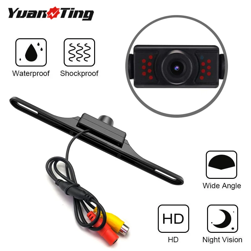 

YuanTing Car Rear View Reversing Camera with View Angle 14 LED Lights Night Vision IP68 Waterproof Universal Backing Guide Lines