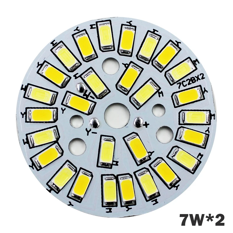Теплый/Холодный белый два цвета в одном PCB 3 Вт 5 7 9 12 15 18 5630/5730 SMD световая доска