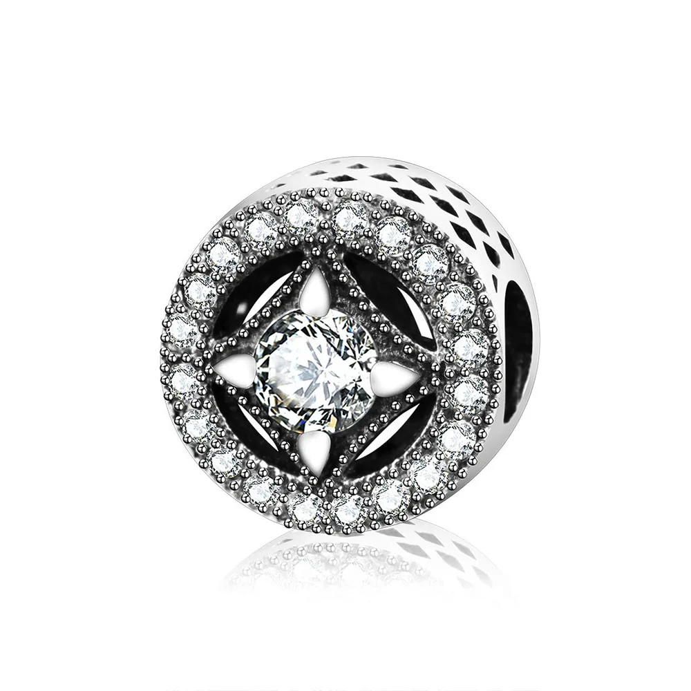 

Fit Original Pandora Charms Bracelet 925 Sterling Silver Vintage Button-Shaped String Ornaments DIY Charm Beads Jewelry Berloque