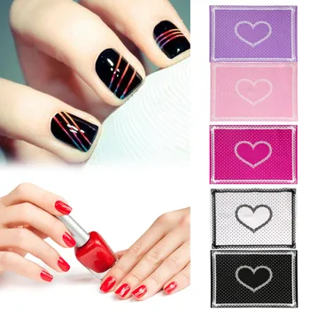 

Silicon Lace Polka Dot Heart Pattern Nail Art Table Mat Pad Manicure Clean Y508
