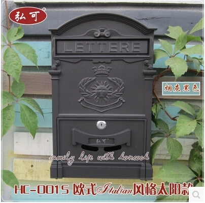 

European-style villa outdoor mailboxes The mailbox mail does not rust Rural contribution box restoring ancient ways