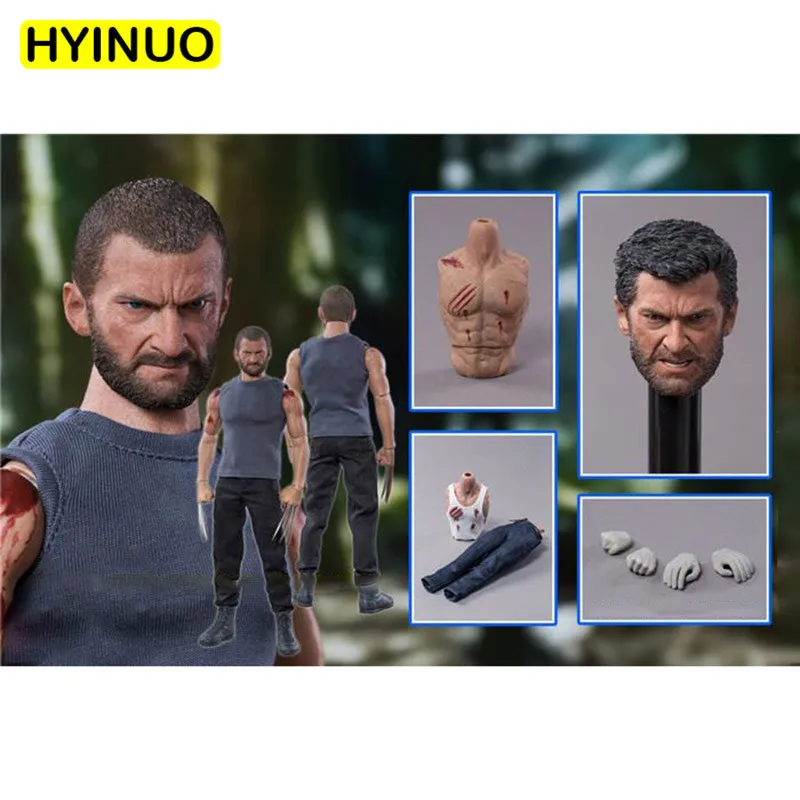

1/6 Scale X24 Uncle Wolf Logan Howlett Suit Action Figure Set Sculpt Model 12' Full Set Action Figure Dolls Toys