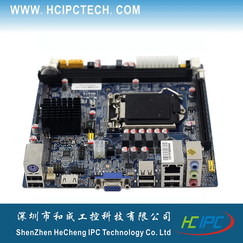 Материнская плата HCIPC 2043-3 ITX-HCM61X11F, LGA1155 H61 Mini ITX, 2 MPCIE, PCIE 16X, 2 SATA, 1COM, SPDIF, GPIO, 1LAN, 2DDR3, 8USB, VGA+ HDMI, ATX