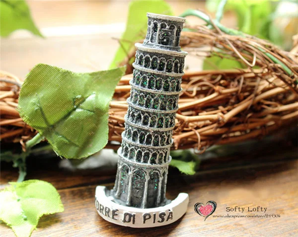 Leaning Tower of Pisa Tourist Souvenir Fridge Magnet - 2
