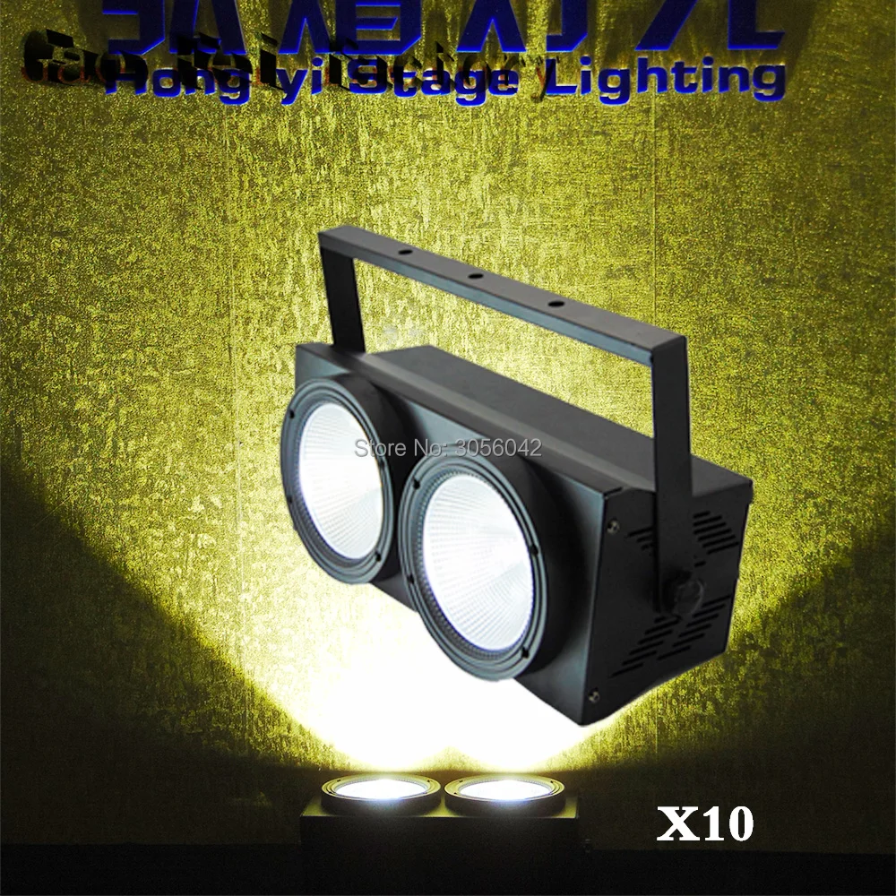 

10pcs/lot 2X100w COB Eyes Led Audience Light for Stage TV Studio Church