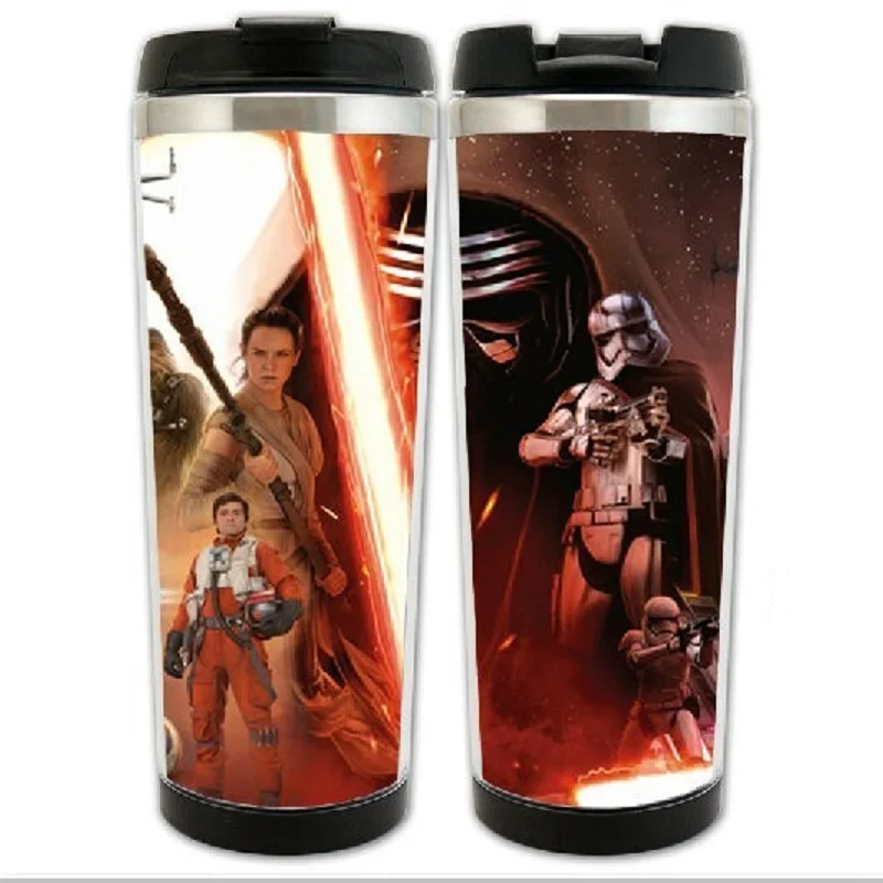 

HOT SALE Star Wars 7 The Force Awakens Kylo Ren Rey Han Solo Models Stainless Steel Mug Coffee Cup Space Cup Water Mugs