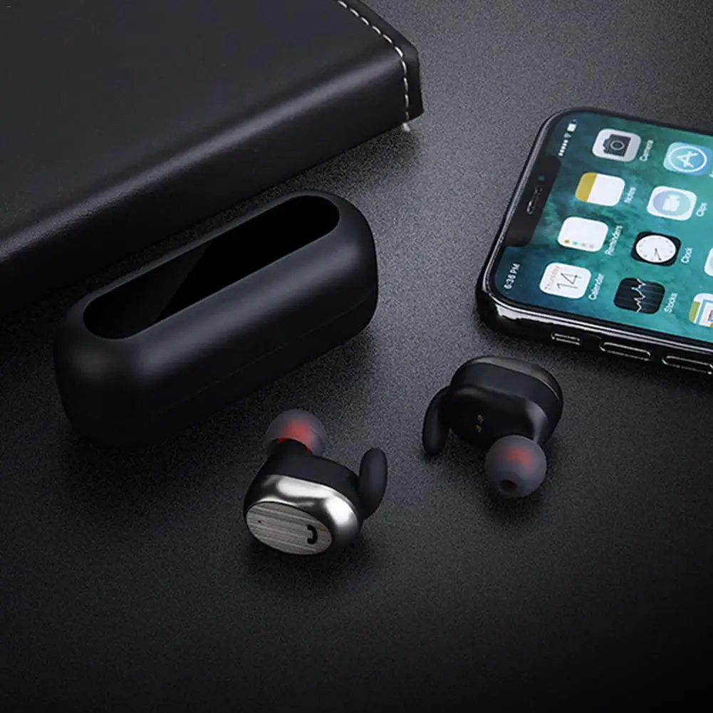 Лучшая цена M9 TWS Bluetooth гарнитура Беспроводные вкладыши металлический чехол для