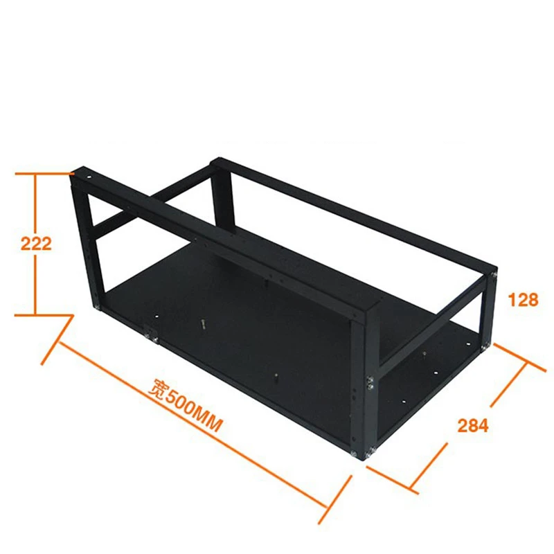 sever open Air rack Ethereum Mining Case Alloy Frame miner Rig 4u for 6 GPU ETH BTC ZEC Computer 6 graphics card Chassis