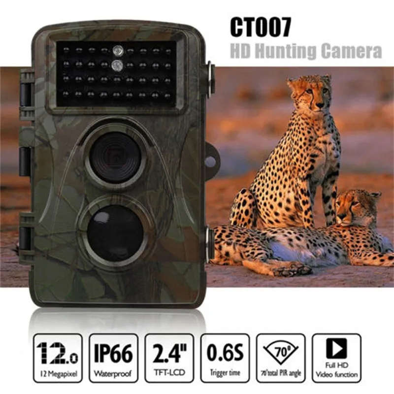 

CT007 Outdoor 1080P HD Waterproof Hunting Trail Camera 2.4" LCD Screen Infrared Night Vision Sensor Surveillance Hunting Camera