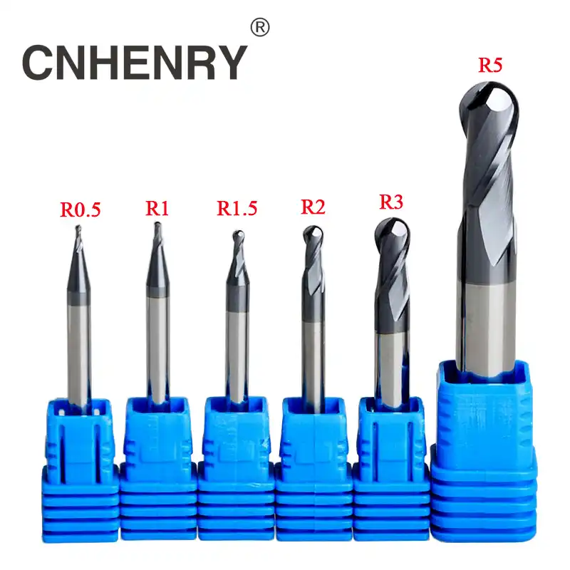 New 5pcs Ball Nose R2 x 4 Solid Coat Carbide Radius End Mill CNC Cutting tool