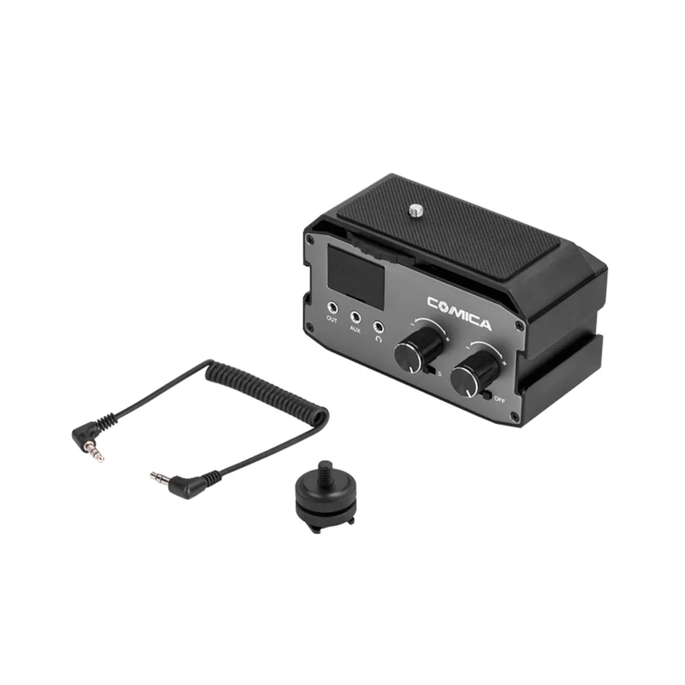CoMica CVM-AX3 XLR Microphone for Canon Sony DSLR Camera Camcorder Mic Audio Mixer Audio Mixer Adapter Preamplifier