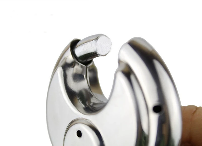 1PCS Cute Stainless Steel Brass Cylinder Disc Padlock Round Shape Disc Lock for Locking Doors Windows Bags 4