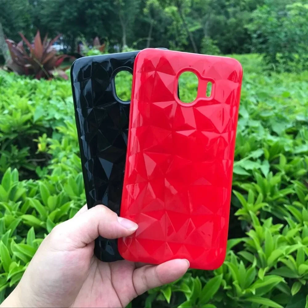 

3D diamond Texture Case For Samsung Galaxy J2 Pro 2018 Soft Cover For Samsung J2 Pro 2018 j250f Luxury Transparent Ultra Thin