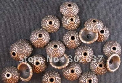 

FREE SHIPPING 150Pcs Antiqued copper Metal Ornate bead caps A531C