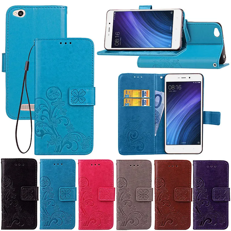 Флип кейс из искусственной кожи для Xiaomi Redmi 4A чехол книжка кошелек подставка слот