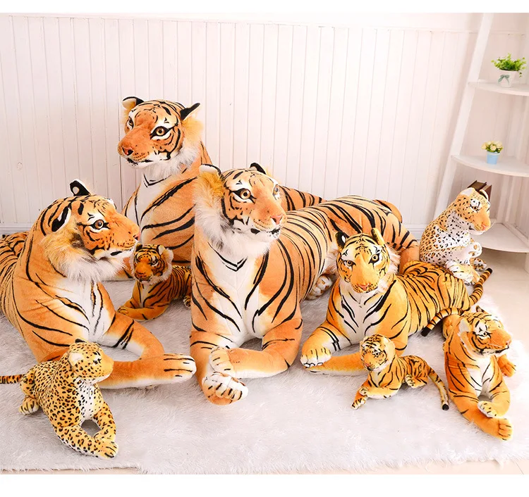 30-90 см огромный тигр, плюшевая игрушка, большой тигр, плюшевая кукла, имитация животного, яркий реалистичный Тигр для мальчика, большая кукла-Тигр, мягкая