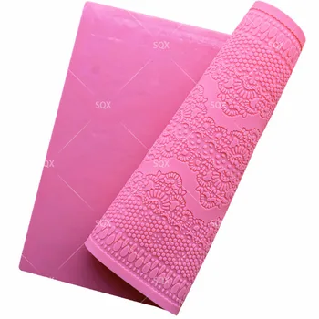 

High Quality Silicone Mat Fondant Cake Decorating Styling Tools Kitchen Silicone Lace Mold Flower Pattern LS105