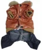 Coffee Russia Leather Punk Style Pet Dogs Coat Small Dog Jacket Coat New Dogs Clothing ► Photo 2/6