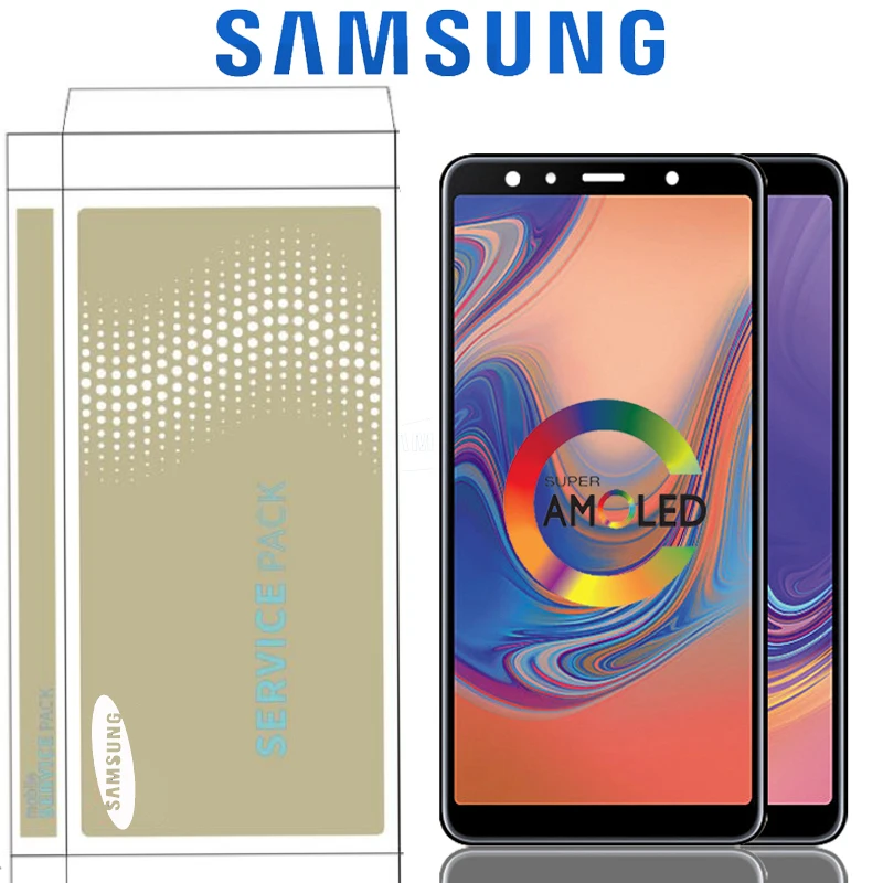 Оригинальный Super AMOLED ЖК-дисплей 6 0 дюйма для Samsung Galaxy A7 2018 A750 SM-A750F A750F сменный