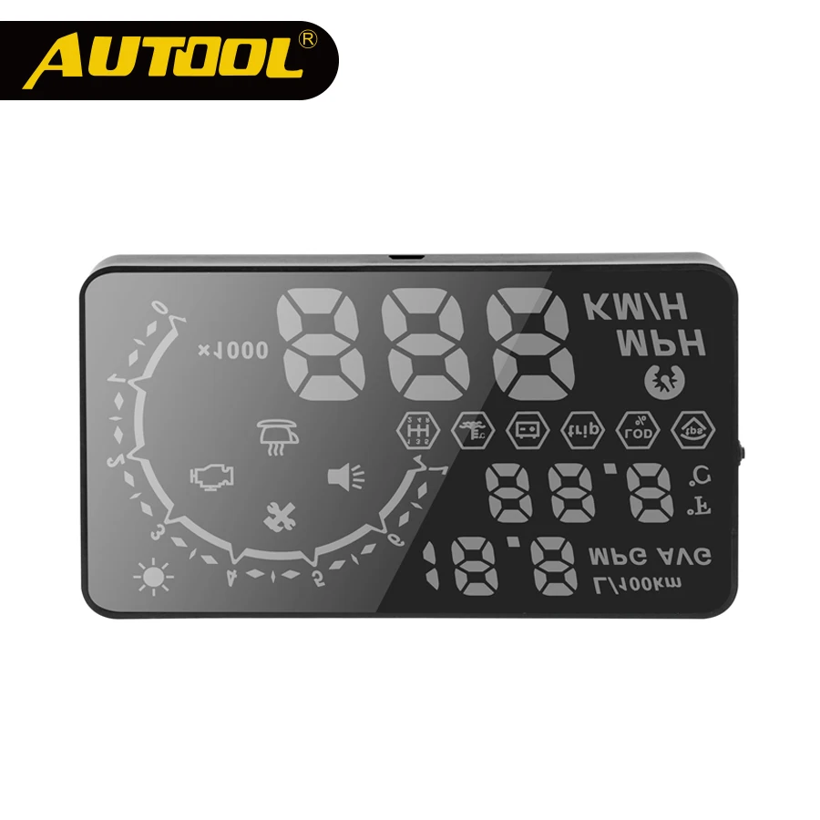 AUTOOL дисплей HUD X230 автомобильный проектор метр OBD2 Obd II Цифровой Автомобильный