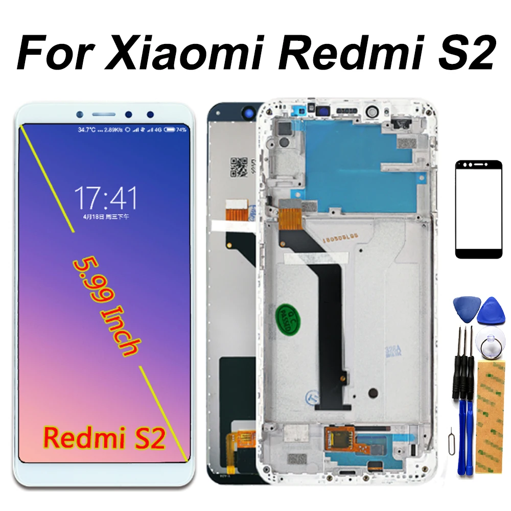 IPS ЖК дисплей для Xiaomi Redmi S2 кодирующий преобразователь сенсорного экрана в сборе
