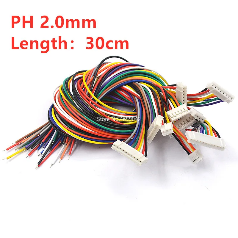 5 шт./лот JST 2 0 PH 2/3/4/5/6/7/8/9/10 контактный разъем с проводами 30 см 26AWG|Соединители| |