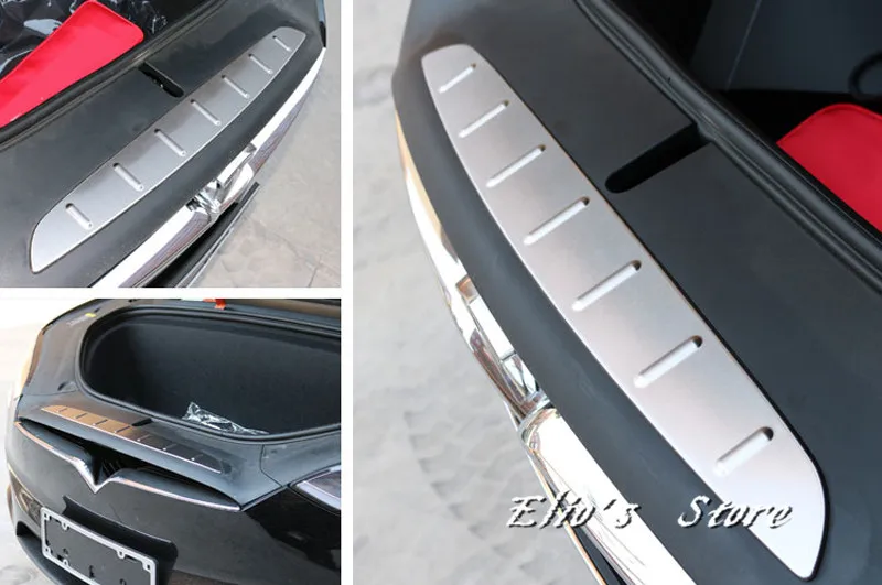 

1PCS Stainless Steel Front Storage Box Bumper Guard Plate Cover Trim For Tesla Model X 2016 2017 2018