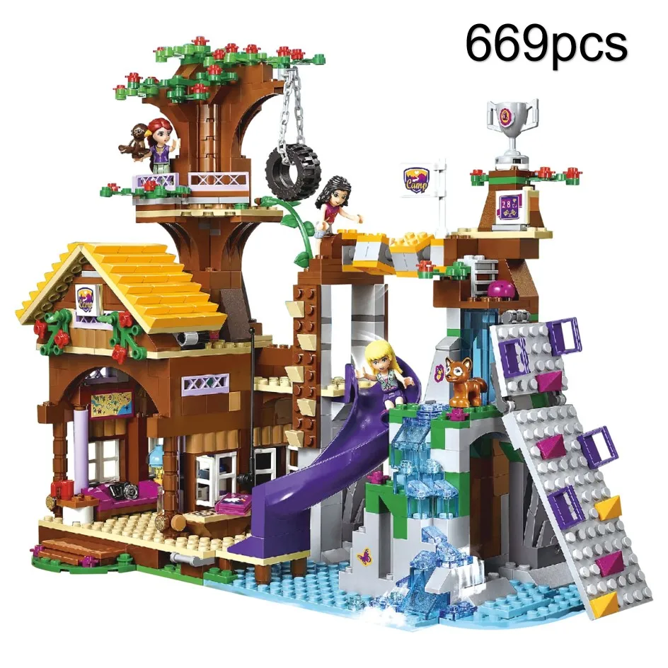 

669PCS Girl Friend Series Tree House Building Blocks DIY Bricks Educational Enlighten Children Toys