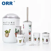 Набор аксессуаров для ванной комнаты, 6 шт. мусорное ведро, держатель щетки ORR