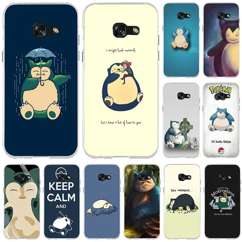 

Cartoon Snorlax Pokemons Silicone Soft TPU Mobile Phone Cases For Samsung Galaxy J1 J2 J3 J5 J7 A3 A5 A7 2015 2016 2017 Shell