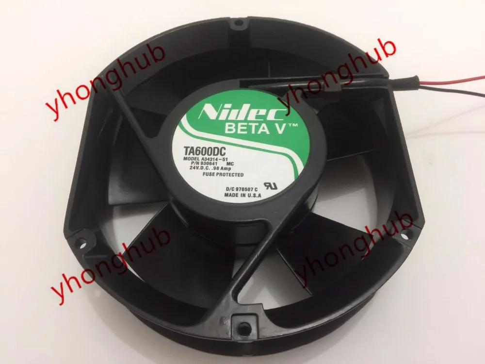 

Nidec A34314-51 TA600DC 930641 Server Round Fan DC 24V 0.98A 171X151X51mm